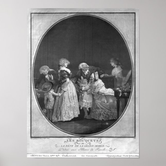 Pôster Bando de flores ou comemorando a avó (Frente)