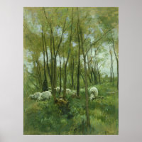 Bando de ovelhas numa floresta, Anton Mauve