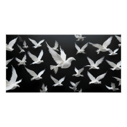 Pôster Bando Luminoso no Vazio Negro