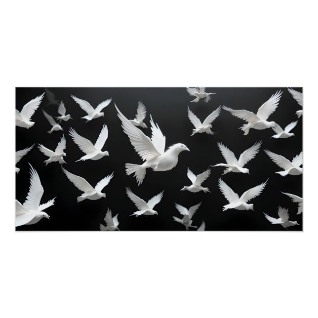 Pôster Bando Luminoso no Vazio Negro (Frente)