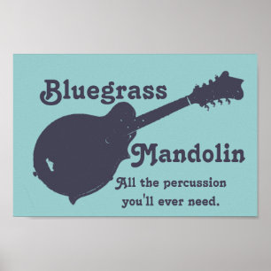 Pôster Bandolim do Bluegrass - toda a percussão que voc