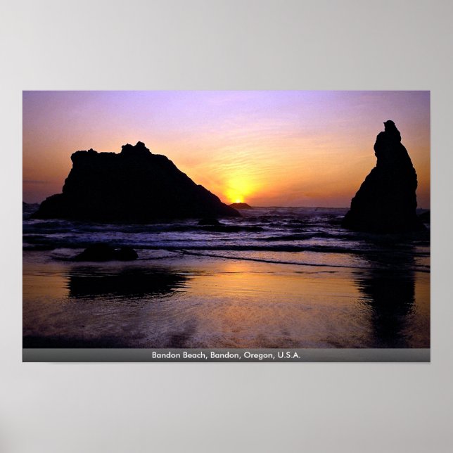 Pôster Bandon Beach, Bandon, Oregon, EUA (Frente)