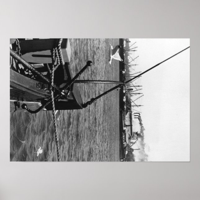 Pôster Bandon, Oregon Harbor View e Navios Fotografia (Frente)