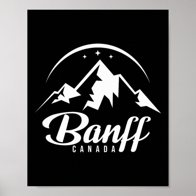Poster Banff Canada Ski Resort Skiting Snowboard (Frente)