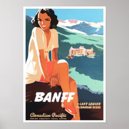 Poster Banff Canada viagens vintage