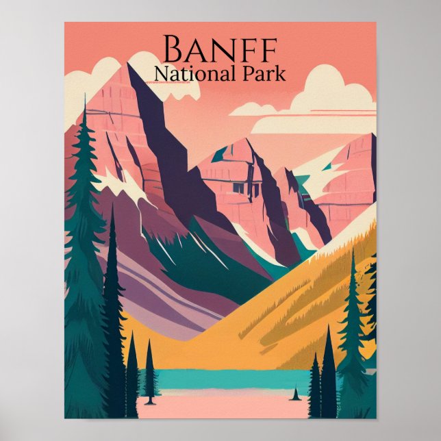 Poster Banff National Park Contemporâneo (Frente)