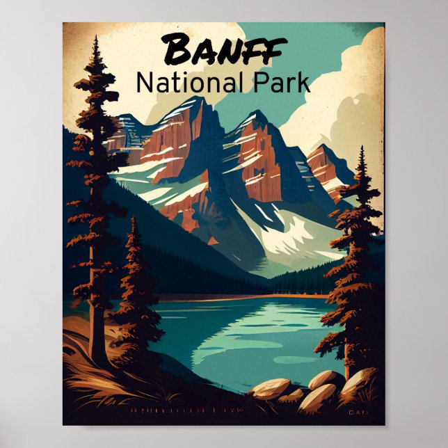Poster Banff National Park Vintage (Frente)