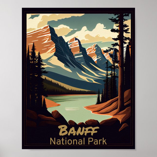 Poster Banff National Park Vintage (Frente)