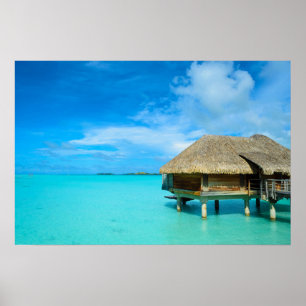 Pôster Bangalô aquático em Bora Bora