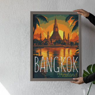 Poster Bangkok, que Viagem do Templo de Arun