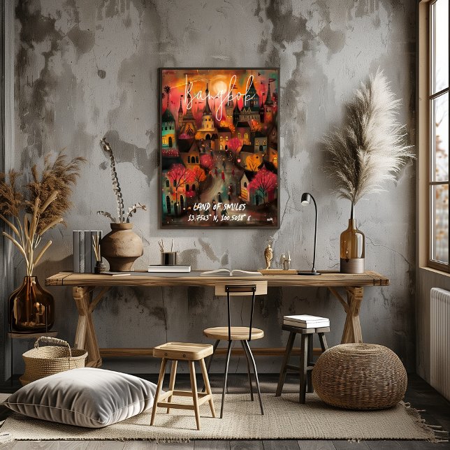 Pôster Bangkok: Tierra de Sonrisas (Criador carregado)