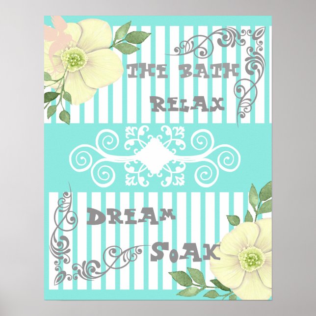 Poster Banheira a relaxar no banho (Frente)