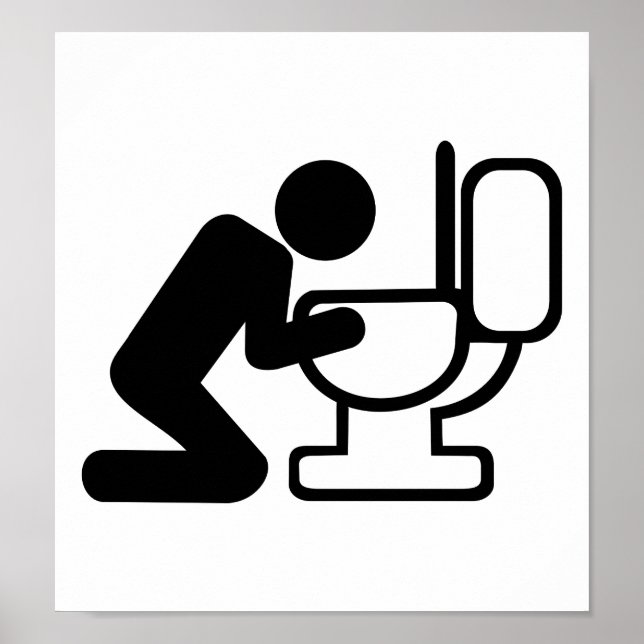 Pôster Banheiro de álcool (Frente)