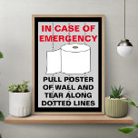 Pôster Banheiro de Papel Engraçado<br><div class="desc">Poster de Banheiro Engraçado!</div>