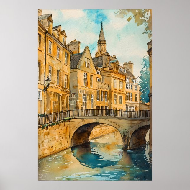 Poster Banho Aquarela 4 (Frente)