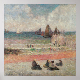 Poster Banho Dieppe por Paul Gauguin, Arte Fino Vintage