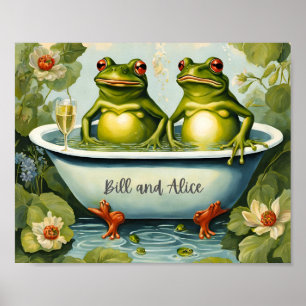 Poster Banho do Casal do sapo