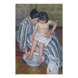 Pôster Banho infantil, 1893 (óleo na canvas)