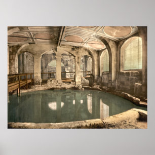 Poster Banhos e abadia romanos V, banho, Somerset,
