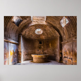 Poster - banhos romanos - Pompeii antigo, Italia