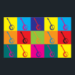 Pôster Banjo Pop Art<br><div class="desc">Banjo Pop Art. Se Banjo é seu passatempo,  ocupação,  ou obsessão,  mostre-o com excelentes Banjo t-shirts,  canecas,  adesivos e muito mais. Eles também são presentes de excelente para outros fãs do Banjo!</div>