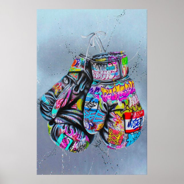 Poster Banksy Boxing Glove Poster, Banksy Grafite Stree (Frente)