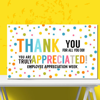 Poster Banner agradecendo a todo o pessoal e professores