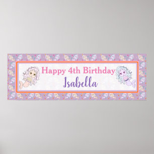 Poster Banner de aniversário da Sereia da Lavanda Persona