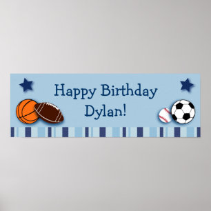 Poster Banner de Aniversário Personalizado para Todos os