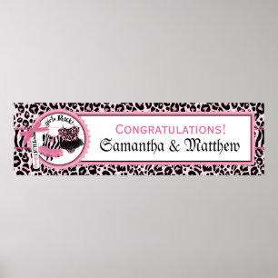 Pôster Banner de Chá de fraldas Rock Star Tutu para Garot