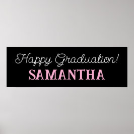 Poster Banner de Formatura Feliz, Decoração de Festa de F