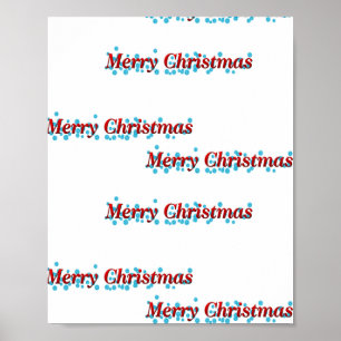 Poster Banner de Natal feliz com flocos de neve e tex ver
