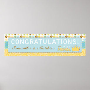 Poster Banner do Chá de fraldas Príncipe