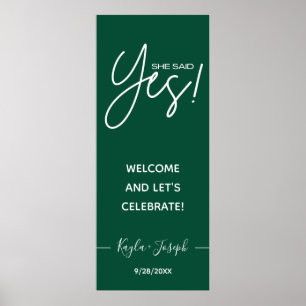 Poster Banner Ela Disse Sim Engajamento bem-vindo Cartaz