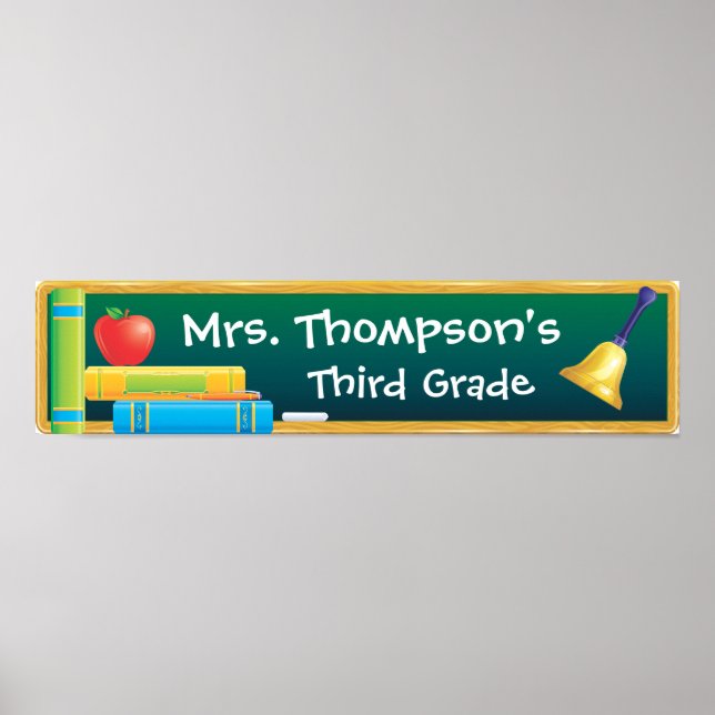 Poster Banner Escolar Chalkboard (Frente)