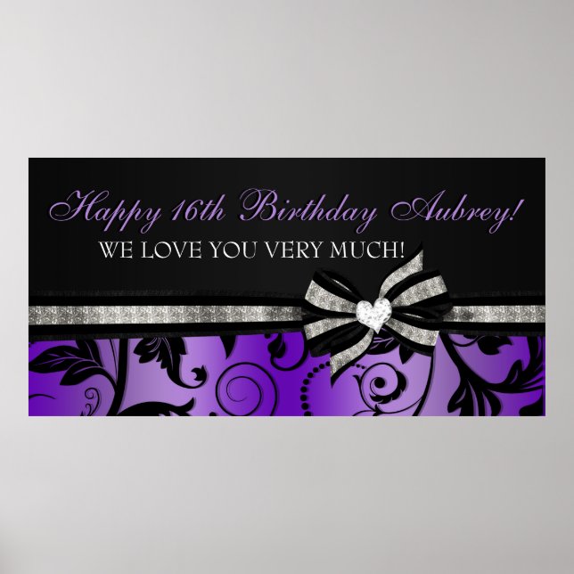 Pôster Banner Floral Swirl Sweet Six (Frente)