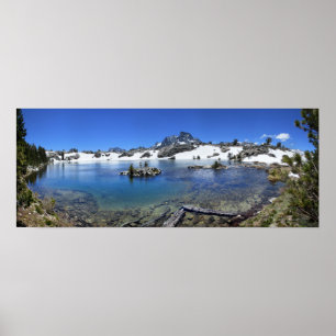 Pôster Banner Peak e um Mountain Lake - Sierra Nevada