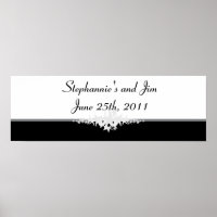 Banner personalizado de 22,5"x7,5" Amor e Shell de