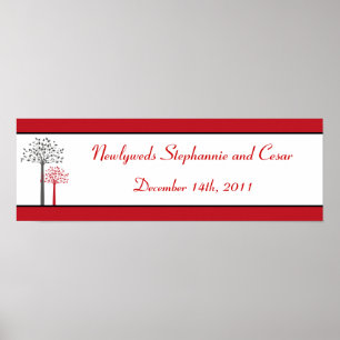 Poster Banner Personalizado de 22,5"x7,5" Cinza de invern