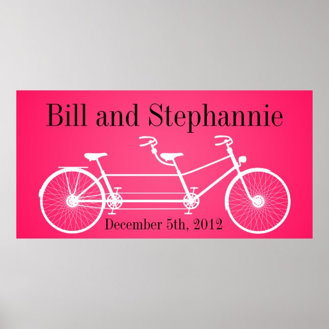 Poster Banner personalizado de 22,5"x7,5", duas bicicleta (Frente)