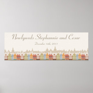 Pôster Banner personalizado de 22,5"x7,5" - Natal antigo
