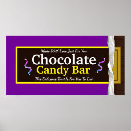 Poster Banner Personalizado do Bar de chocolate doce