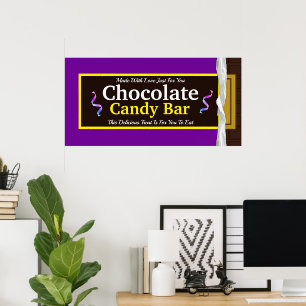Poster Banner Personalizado do Bar de chocolate doce