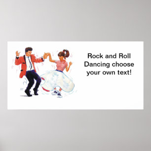 Pôster Banner Rock and Roll Dancing