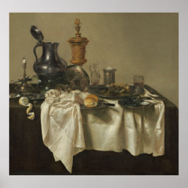 Pôster Banquet Piece com Mince Pie por Willem Claesz Heda