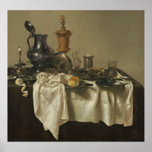 Pôster Banquet Piece com Mince Pie por Willem Claesz Heda