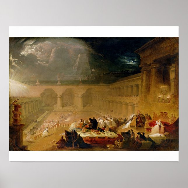 Poster Banquete de Belshazzar (óleo na canvas) (Frente)