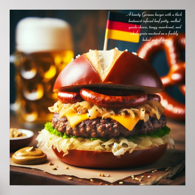 Poster Banquete do Oktoberfest Burger (Frente)