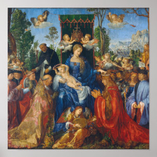 Poster Banquete do Rosário - Albrecht Dürer, 1506