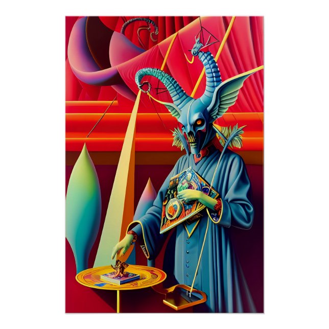 Pôster Baphomet Aceita a Isca Fantasia (Frente)